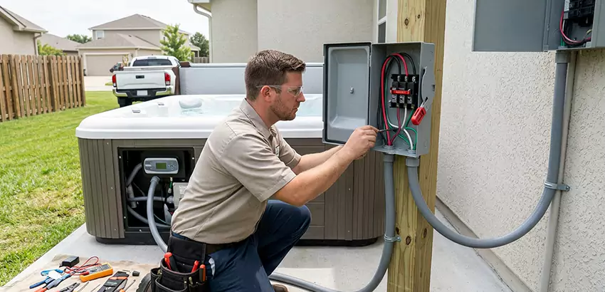 Outdoor Hot Tub Electrical Installation in Riverview