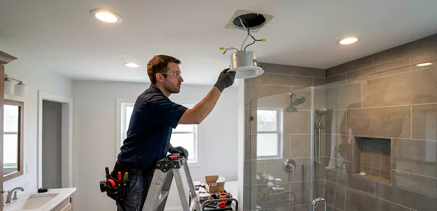 Bathroom and Shower Recessed Lighting Installation in Riverview